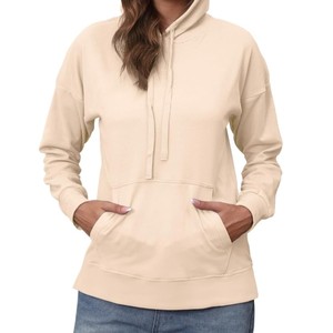 Sudadera con Capucha para Mujer, Unisex, de Color Sólido, Tejida en Felpa, Manga Larga, Informal, para Otoño, Transpirable, con Bolsillos, Diseño 2026 - Product Image 3