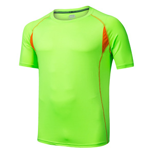 Men's Black Short Sleeve Athletic <b>T</b>-<b>Shirt</b> Neon Green Trim Quick Dry Player Name Front Logo <b>Polyester</b> Crew Neck Sport Wear Summer - Product Image 5