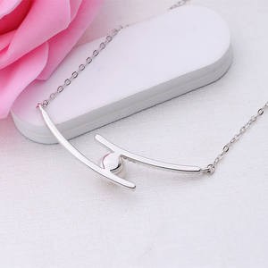 Colgante de Plata S925 con Cadena de Clavícula de 7.5-9 Pulgadas, Collar de Diamantes Personalizado, Accesorios de Bricolaje, Producto Semiterminado - Product Image 4