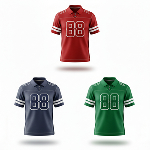 Custom Men's Football for <b>Shirt</b> Breathable Mesh Sideline Coach's Jersey High-End Embroidered Logo Chicago Football Team Apparel - Product Image 4
