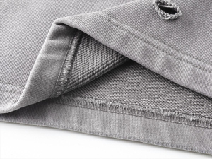 Pantalones Deportivos Personalizados para Hombre, Estilo Desgastado, Cintura Elástica con Cordón, Color Negro, Gris Claro, 100% Algodón, Estilo Felpa - Product Image 5