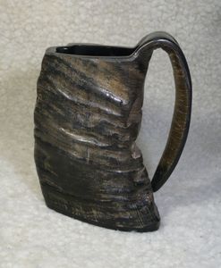 Chope à bière en corne, chope viking en corne, accessoires de boisson nordiques en corne - Product Image 4