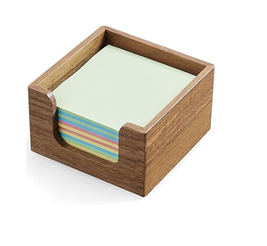 Porte-notes collant en bois organisateurs poste de bureau pour bureau maison école derniers artisanat classique porte-bloc-notes en bois - Product Image 4