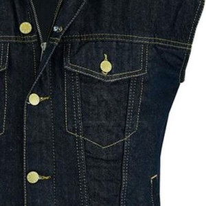 Chaleco Vaquero para Hombre 2026, Transpirable, Informal, para Invierno, con Abertura Frontal con Botones, 100% Algodón - Product Image 3