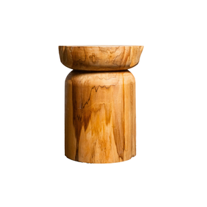 ARTERRA Premium Rustic Teak Natural Cylinder <b>Stool</b> Handcrafted Teak Furniture for Warehouse and Hotel Use - Product Image 2