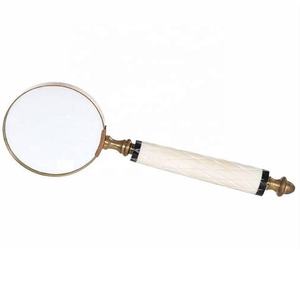 Nouvelle arrivée laiton corne loupe anneau meilleure lentille de lecture pour les personnes âgées or livre et lecteur de journaux loupe - Product Image 1