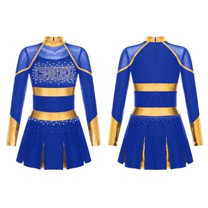 Jupe d'uniforme de cheerleading pour femme adulte 100 % polyester respirant de haute qualité, imprimée par transfert thermique, vente en gros, ensemble complet - Product Image 1