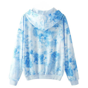 Sudadera con Capucha Unisex Tie-Dye, Manga Larga, Corte Holgado, Algodón French Terry, Estilo Casual para Primavera, con Bolsillos - Product Image 4