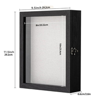 Cadre photo rectangulaire vertical moderne en MDF + PS durable, avec installation sur table, 9,25 x 11,5 x 2,6 pouces