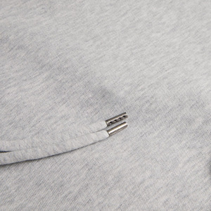 Sudadera con Capucha Gris Claro, Mezcla de Poliéster/Algodón, Tejido Suave, Corte Holgado, Bolsillo Canguro, Capucha con Cordón Ajustable - Product Image 5