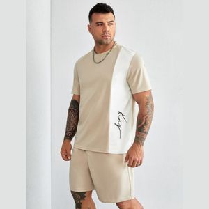 Conjunto de Camiseta y Pantalones Cortos de Cuello Redondo Azul Claro para Hombre, Ropa Informal de Verano de 2 Piezas, Tejido de Algodón - Product Image 5