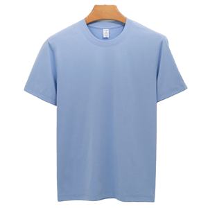 Camisetas de Cuello Redondo de Alta Calidad, Nuevas, de Color Sólido, Corte Regular, Manga Corta, 100% Algodón para Hombre y Mujer, Suministro Directo de Fábrica - Product Image 1