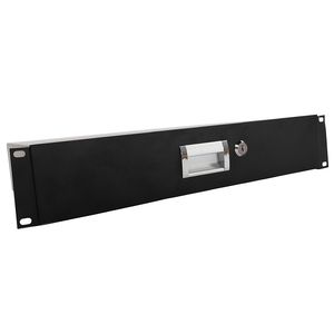 Armadio per Attrezzature DJ in Acciaio Nero 19'' 2U con Cassetti Portaoggetti e Chiavi - Product Image 4