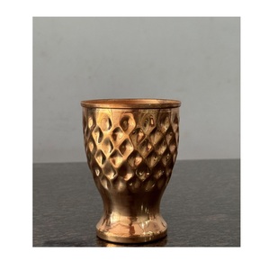 Vaso de Cobre Puro para Beber, Hecho a Mano, Recipiente Tradicional para Bienestar, Elegante Taza Metálica Premium para Comer - Product Image 2