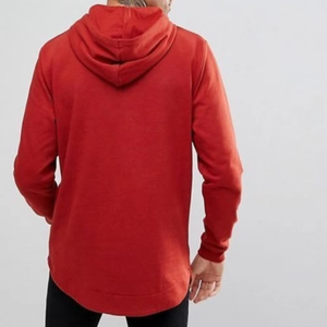 Sweat à capuche classique rouge respirant en coton pour homme, tissu doux, manches longues, avec broderie personnalisée, sweat à capuche confortable et écologique - Product Image 2