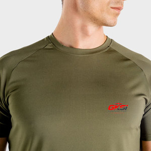 T-shirt de sport à manches courtes en polyester/coton tricoté, léger, respirant, écologique, coupe ajustée, performance supérieure, ODM - Product Image 4
