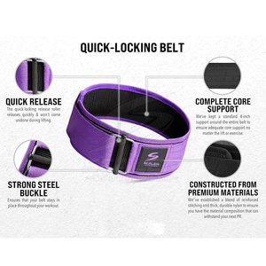 Strong and Durable Adjustable Nylon Lever <b>Belt</b> with Protection for Weight Lifting and Muscle Building - Product Image 3