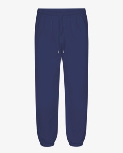 Men Navy Blue Sweatpants Elastic Waist Drawstring Closure Casual <b>Joggers</b> Midweight <b>Polyester</b> Autumn Wear - Product Image 1