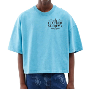 เสื้อยืดครอปผู้ชายสั่งทำขายส่ง ทรงบ็อกซี่ ผ้าฝ้าย 100% ทรงโอเวอร์ไซส์ หลวม สวมใส่สบาย ไหล่ตก - Product Image 1