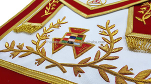 Master Mason Masonic Delantal Masonic Regalia Delantal Estuches Punto de Cruz Bordado Masonic Regalia International - Product Image 3