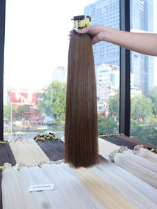 Extensions de cheveux en vrac de haute qualité à prix de gros, 100g, 28 pouces, cheveux humains vierges, couleurs blondes, lisses naturelles - Product Image 3