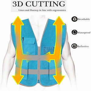 Chaleco de seguridad personalizable con múltiples bolsillos, ropa reflectante impermeable, venta al por mayor de fábrica pakistaní, subido por Dress Sports - Product Image 4