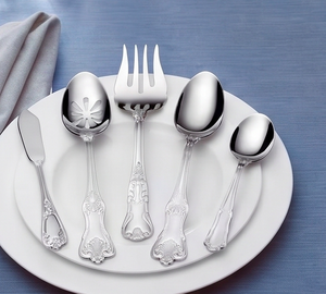 Luxurious Designer <b>Victorian</b> Fleur Silver Stainless Steel Cutlery Set <b>Mirror</b> Polish For Dining Buffet Dessert And Serving - Product Image 1