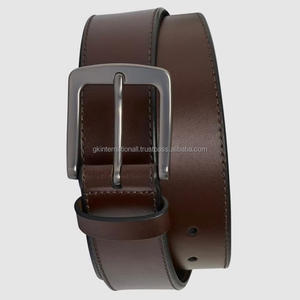 Vente en gros de nouvelle ceinture décontractée marron foncé en cuir véritable pour hommes chez un fabricant de gros - Product Image 3