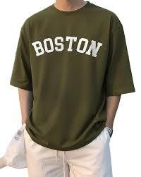 T-shirt imprimé pour homme, coupe ample, manches courtes, en coton épais, épaules tombantes, style streetwear, vierge - Product Image 3