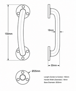 Black <b>Door</b> <b>Pull</b> <b>Handles</b> Modern Design Easy Installation Right-Handed for Home Office Bathroom Kitchen Use with 1 Year Warranty - Product Image 5