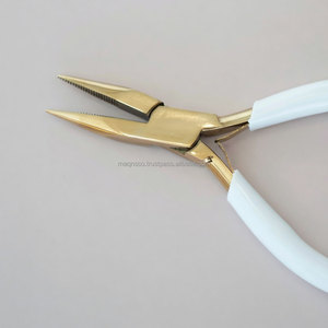 Alicates de punta fina Everlinx con dientes, blancos y dorados, de alta calidad, para anillos de salto, herramienta para hacer joyas - Product Image 3