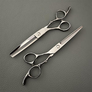 Ciseaux de coiffure professionnels pour salon de barbier, en acier inoxydable, avec lame tranchante et manche ergonomique, pour droitiers - Product Image 4