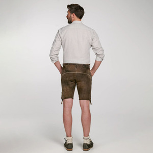 Shorts traditionnels bavarois pour hommes en Lederhosen, 100 % polyester, décontractés et élégants, écologiques, costume d'Oktoberfest allemand avec ceinture brodée - Product Image 2