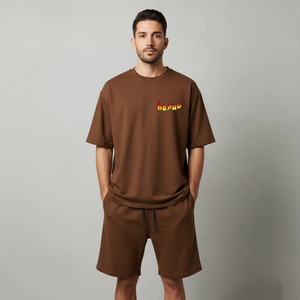 Conjunto de Camiseta y Pantalones Cortos de Verano para Hombre, Talla Grande, Transpirable, Ecológico, Cuello Redondo, Personalizado OEM - Product Image 4