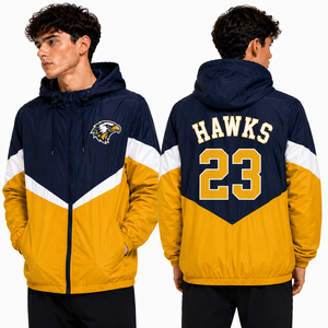 Chaqueta Cortavientos Personalizada para Hombre, con Logotipo Bordado de los Osos Parker, Nombre y Número en la Espalda, con Capucha, Ropa Deportiva, Venta al Por Mayor, OEM - Product Image 3