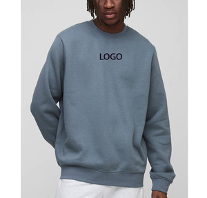 Sudadera Holgada Estilo Hip Hop, con Logotipo Bordado, Transpirable, de Secado Rápido, de Poliéster con Forro Polar, Deportiva, Sin Capucha - Product Image 1