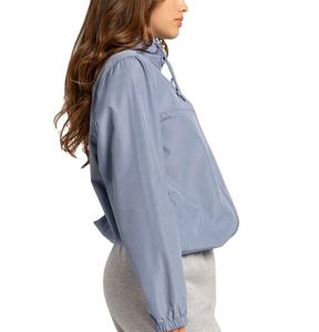 Veste coupe-vent pour femmes grandes tailles, fabrication OEM, sur mesure, respirante, en toile tricotée, imperméable, couleur et logo personnalisés - Product Image 2