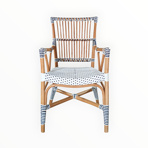 Silla Bistro Más Popular para Cafetería, Restaurante, Espacios Públicos Residenciales - Mimbre Sintético Natural con Garantía de Tejido de 3 Años - Product Image 1