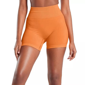 Custom Workout Fitness Yoga Shorts for Women <b>Tummy</b> <b>Control</b> Mid Waist Breathable Spandex/Polyester Drawstring Closure Streetwear - Product Image 1