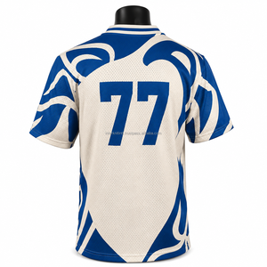 เสื้อเจอร์ซีย์อเมริกันฟุตบอลชายแบบสั่งทำพิเศษ คอวี ผ้าตาข่าย ระบายอากาศได้ดี น้ำหนักเบา ซับเหงื่อ แห้งเร็ว - Product Image 6
