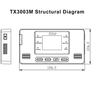 แผงควบคุมสัญญาณเตือนไฟไหม้ไร้สาย Tanda TX3003M CE ระบบเตือนไฟไหม้ Lora สำหรับชิลี เม็กซิโก - Product Image 5