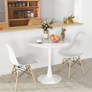 Tavolo da Pranzo Rotondo Moderno Tulip da 32 Pollici con Piano in MDF, 1 Pezzo, Arredamento Contemporaneo - Product Image 4