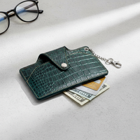 Étui à lunettes WRIZA en cuir véritable de qualité supérieure, motif croco fin, pochette souple pour lunettes, porte-lunettes de soleil avec logo personnalisé pour B2B