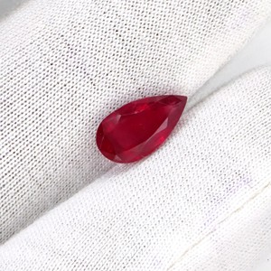 Rubis naturels de Bangkok, formes poire calibrées 10x16mm, pierres précieuses de rubis naturelles facettées en vrac pour la fabrication de bijoux, prêtes à l'emploi - Product Image 5