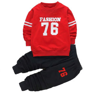 Conjunto Deportivo de Algodón para Niños, Talla Grande, 76% Algodón, con Capucha, Manga Larga, Estilo Casual para Invierno, Pantalones Negros, Top Azul con Transferencia Térmica - Product Image 4