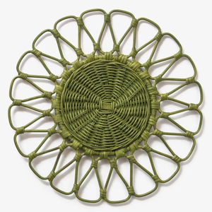 Plato de Servicio de Mimbre de Grado Comercial, Plato de Servicio de Mimbre Natural para Uso en Hoteles, Restaurantes y Banquetes - Product Image 1