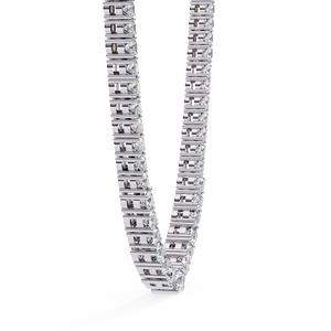 Tennis <b>Necklace</b> Graduated Round Cut Lab Grown Diamonds for Elegant Women’s Statement Diamond Jewellery PT950 Platinum <b>Necklace</b> - Product Image 6