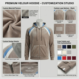 Men's Fleece Hooded Sweatshirt Raglan Sleeve Solid Casual Winter Zipper Front Pocket Regular Fit 100% Cotton Eco-Friendly - Product Image 4
