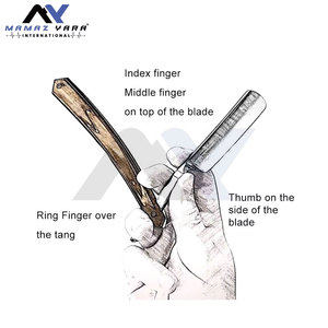 Rasoir droit le plus vendu pour femmes, en acier inoxydable avec manche en bois, rasoir à lame unique personnalisable pour le visage - Product Image 4