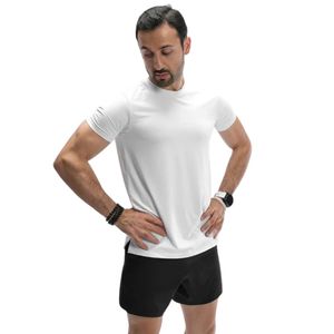 <b>Men</b> <b>White</b> Cotton T <b>Shirt</b> <b>Short</b> <b>Sleeve</b> Slim Fit Crew Neck Casual Tee Custom Logo OEM Manufacturer Sportswear Apparel Wholesale - Product Image 1